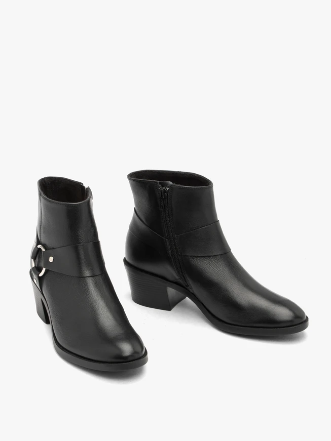 Czarne botki biker boots