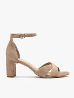 Beige Damen-Sandalen mit Absatz