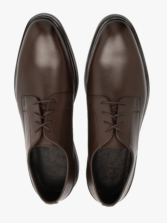 Dunkelbraune Herrenhalbschuhe