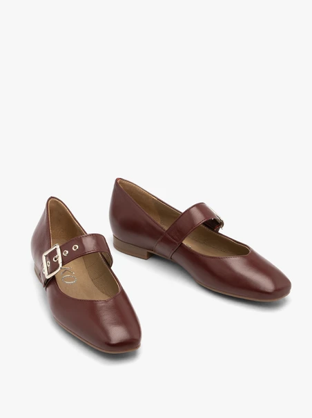 Kastanienbraune Ballerinas für Damen