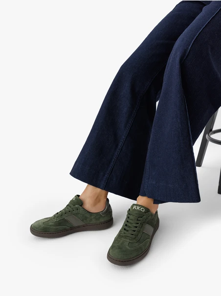 Grüne Freizeithalbschuhe
