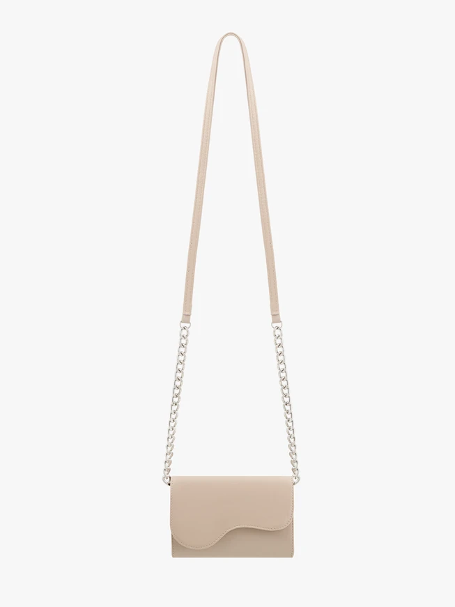 Beigefarbene Damen-Clutch-Tasche