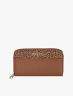Braunes Portemonnaie mit Panther-Details