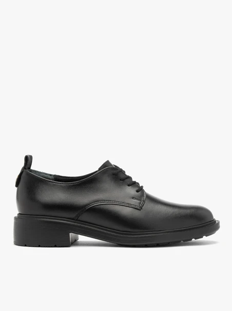 Schwarze Halbschuhe für Frauen mit leichtem Boden