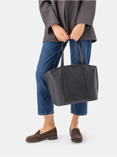 Large black women’s shopper bag