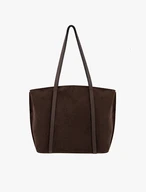 Dunkelbraune geräumige Shopper-Tasche für Frauen