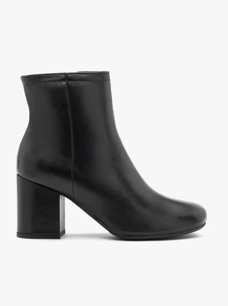 Schwarze Stöckelschuhe aus Leder