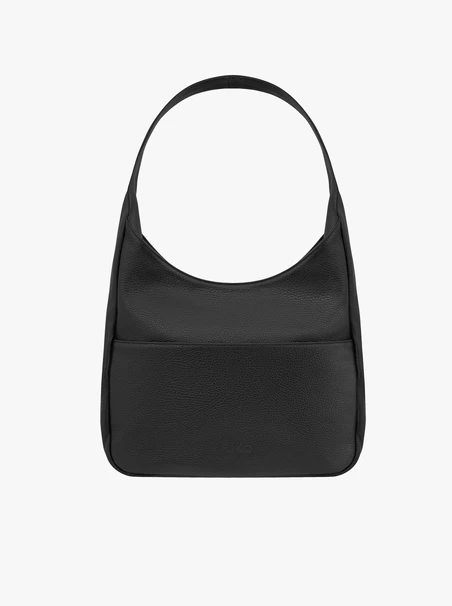 Black leather hobo bag RKO