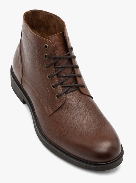 Braune Vollnarbenlederstiefel
