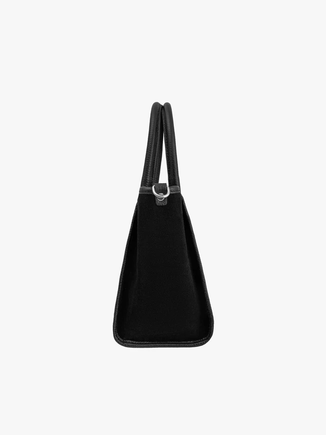 Schwarze große elegante Handtasche