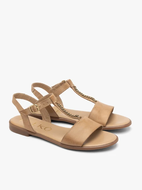 Beige flat women’s sandals