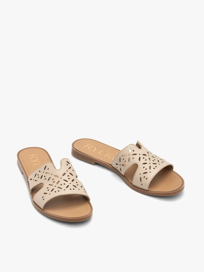 Beige cutout slides