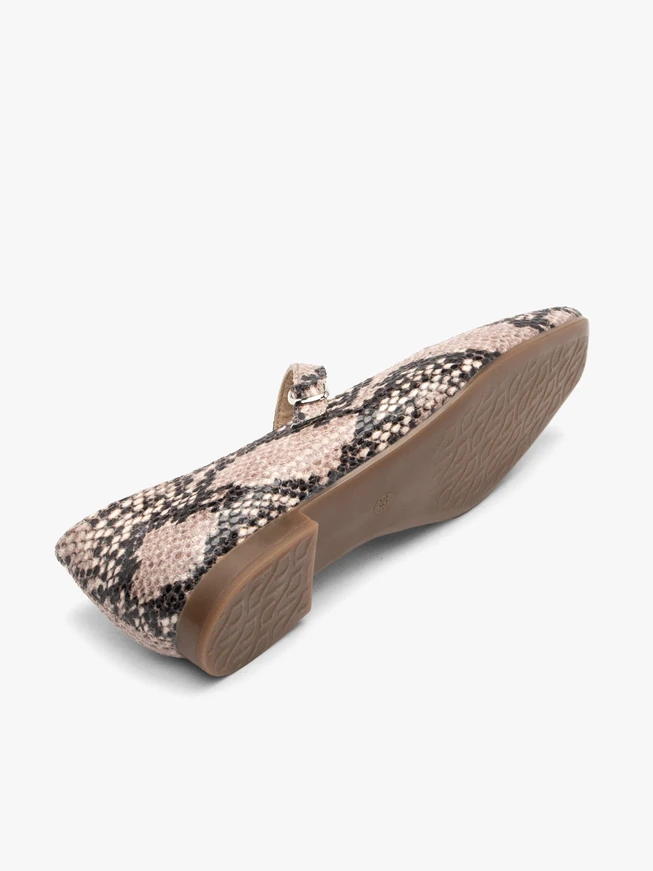 Animal-print ballerinas with strap