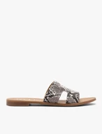 Snake-print cutout slides