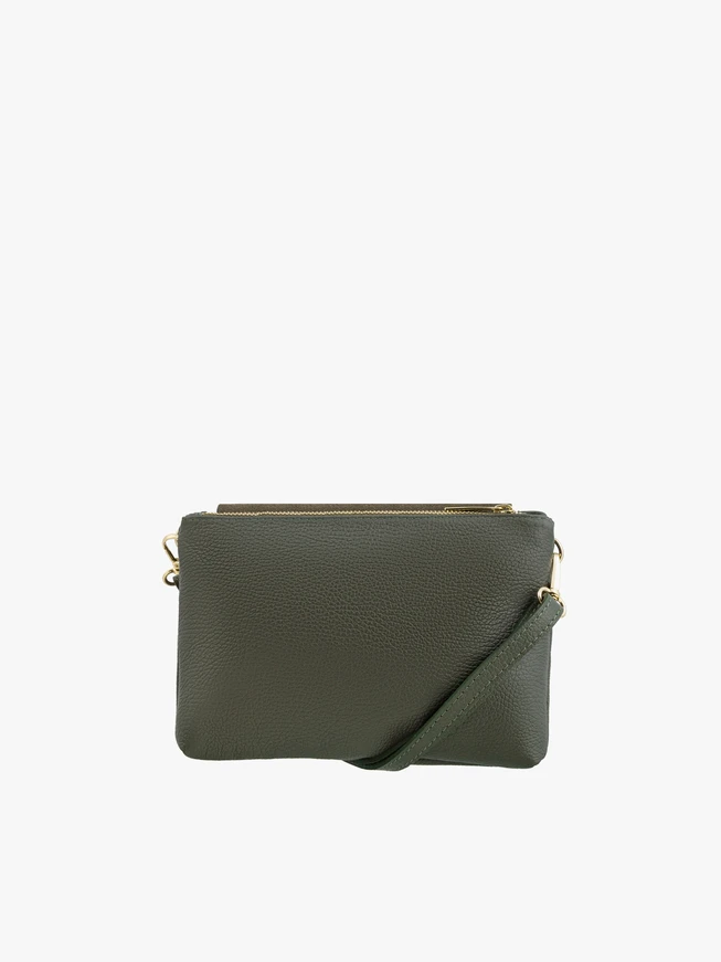 Kleine Handtasche in Olive