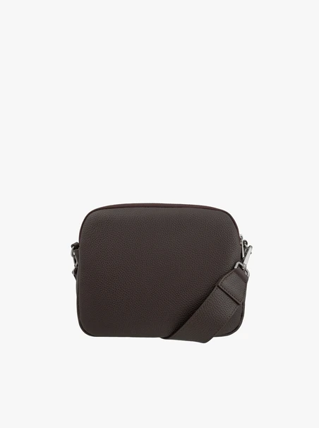 Small brown leather handbag