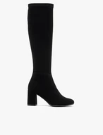 Schwarze Gummistiefel mit Absatz