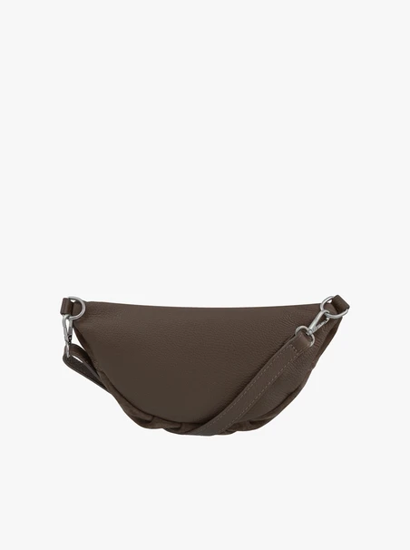 Brown leather waist bag