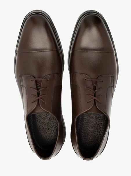 Dunkelbraune Herrenhalbschuhe