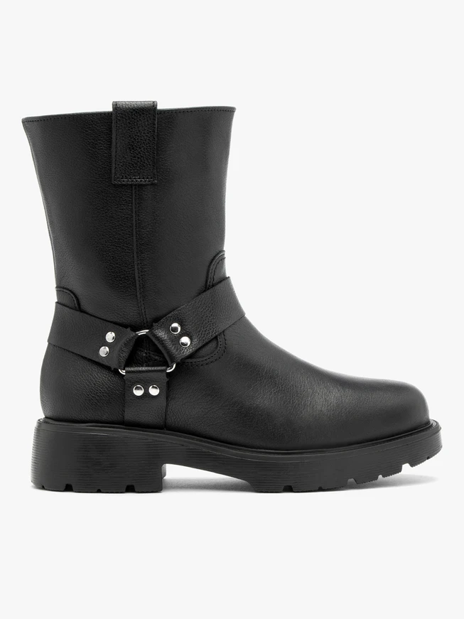 Biker-Stiefel mit Metallverzierungen