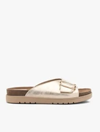 Flache Damen-Flip-Flops aus Platin