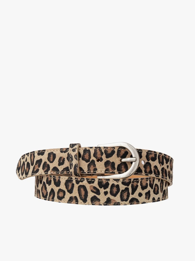 Veloursgürtel mit Leopardenmuster
