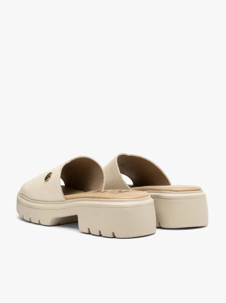 Cremefarbene Plateau-Flip-Flops für Frauen