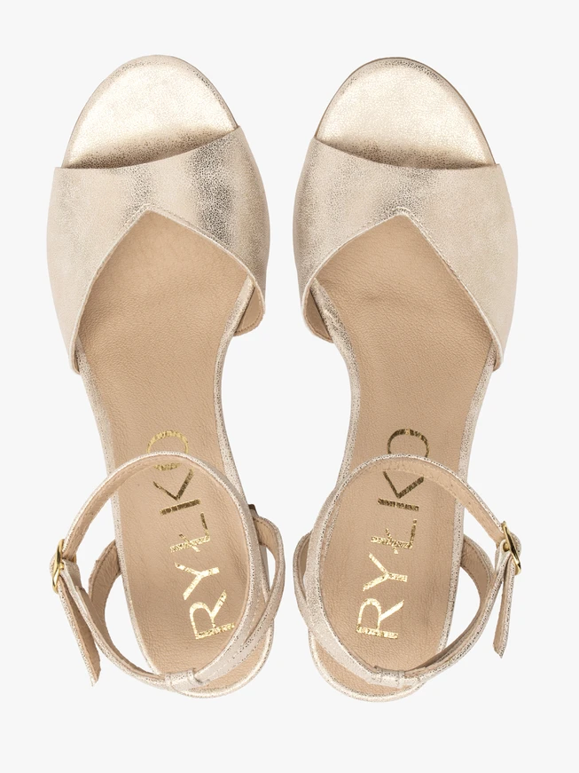 Damen-Sandalen mit Platin-Absatz
