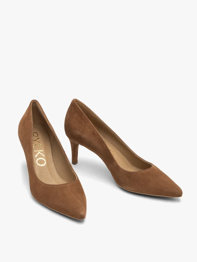 Hellbraune Damen-Stiletto-Pumps