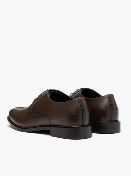 Dunkelbraune Herrenhalbschuhe