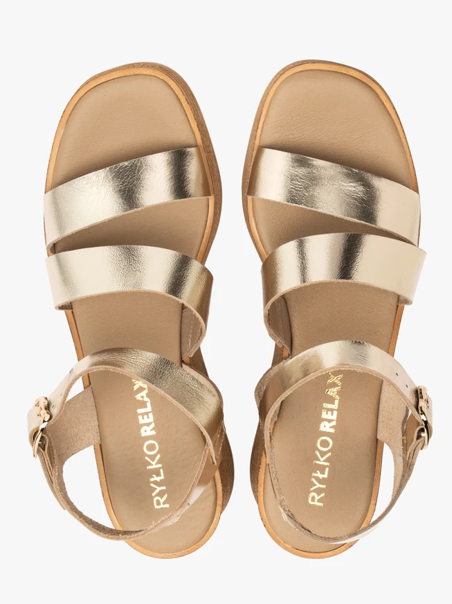 Damen-Sandalen mit Platin-Absatz