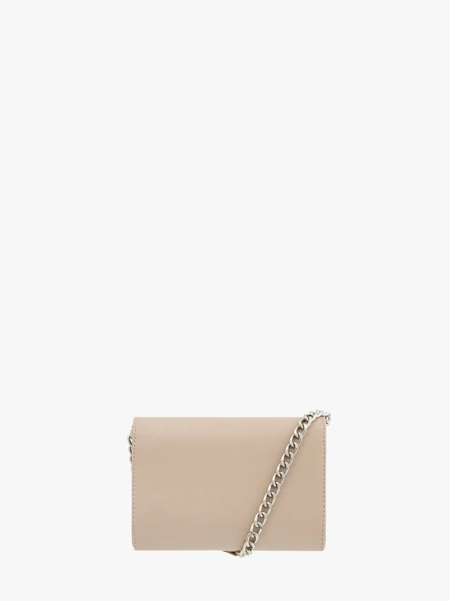 Beigefarbene Damen-Clutch-Tasche