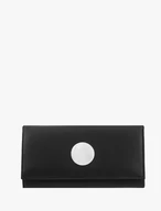 Schwarzes Portemonnaie aus Vollnarbenleder