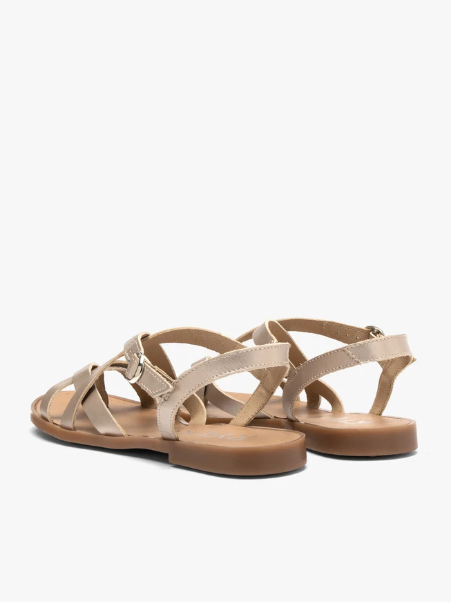 Platin-Flip-Flop-Sandalen
