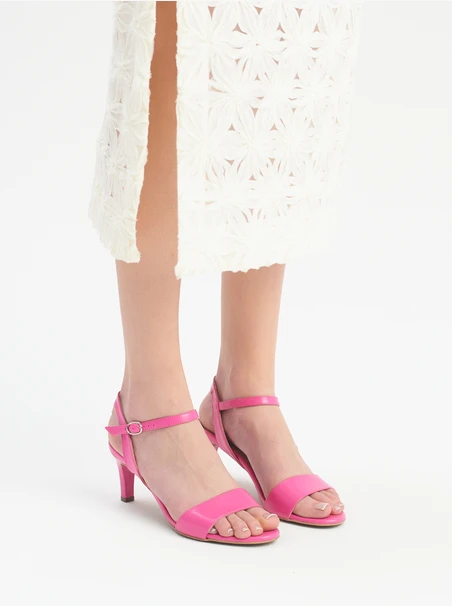 Fuchsia stiletto sandals