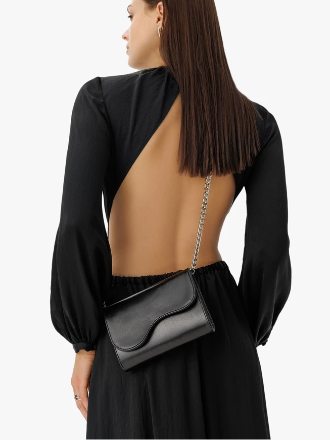 Schwarze Damen-Clutch-Tasche