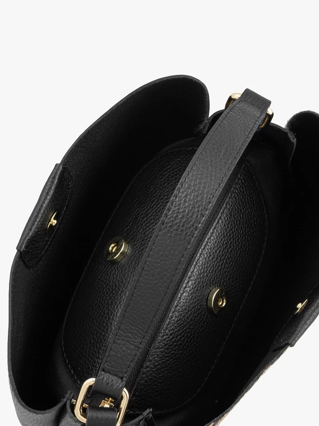 Handtasche mit Zebramuster in Schwarz und Beige