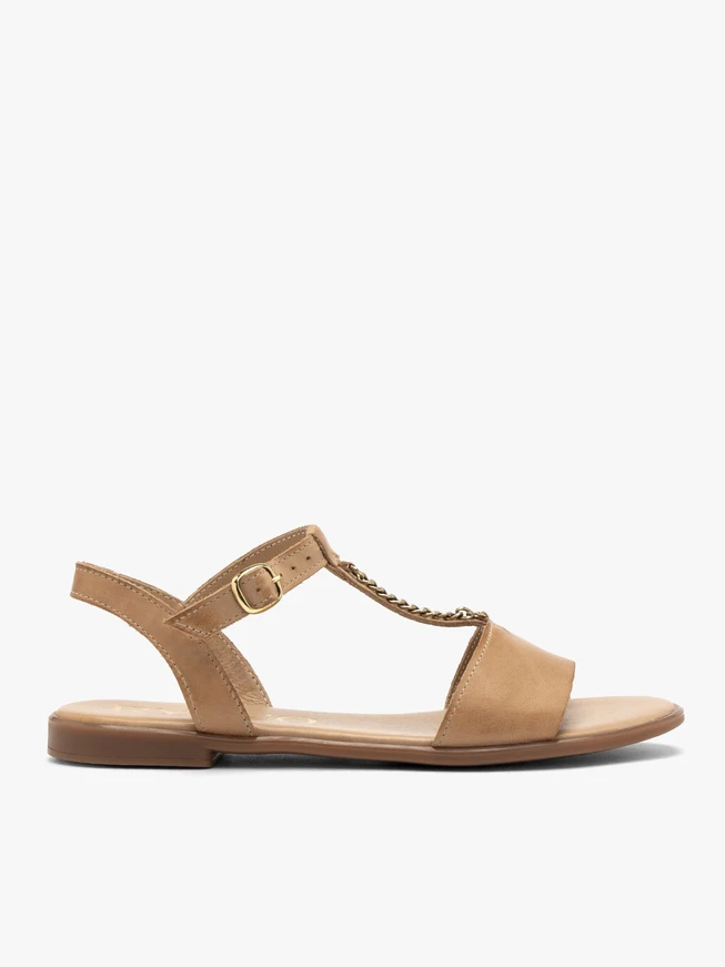 Beige flat women’s sandals