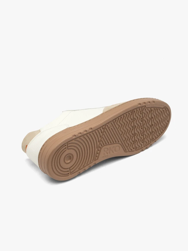 Cremefarbene und beigefarbene Herrenhalbschuhe mit hellem Grund