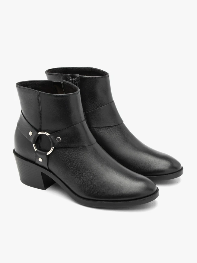 Czarne botki biker boots