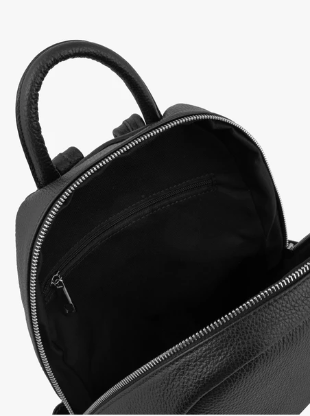 Schwarzer Damen-Rucksack aus Leder
