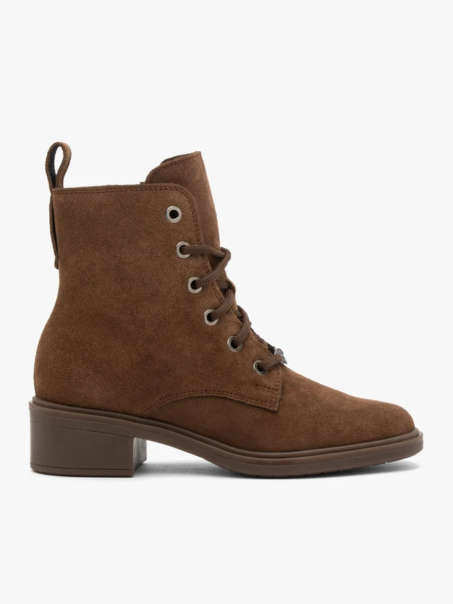 Brown Women's Boots - Velour Leather