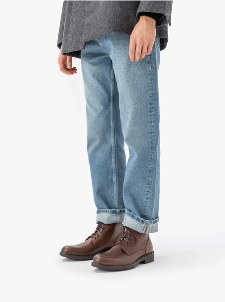 Braune Vollnarbenlederstiefel