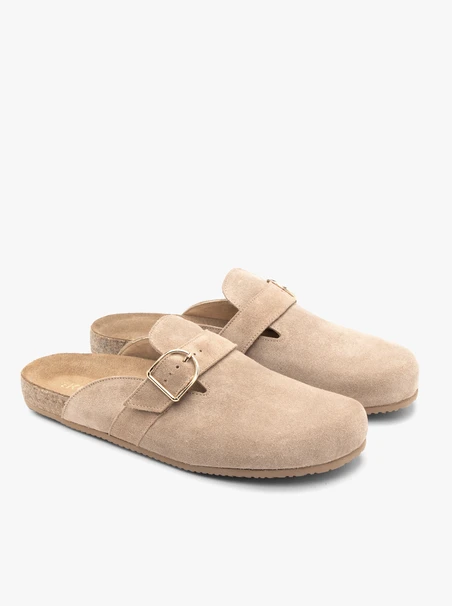Piaskowe mule damskie