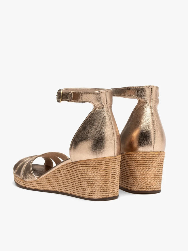 Platin Damen Plateausandalen