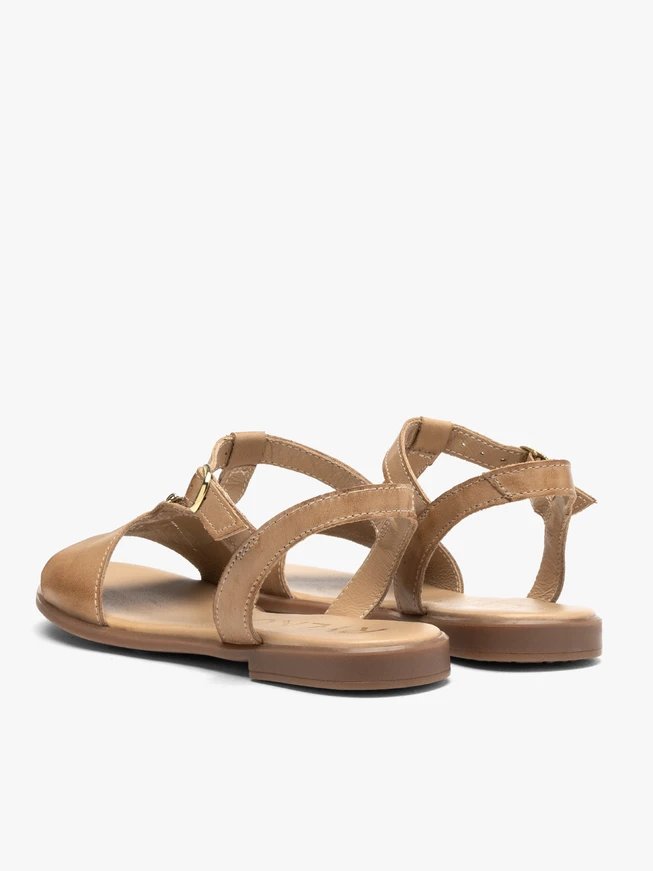 Beige flat women’s sandals