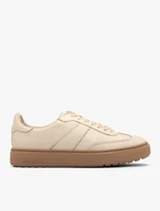 Cremefarbene Sporthalbschuhe mit dunkelbeiger Sohle