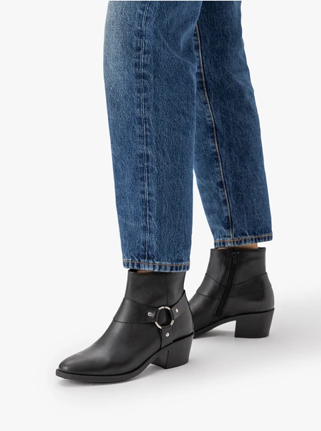 Schwarze Biker-Stiefel