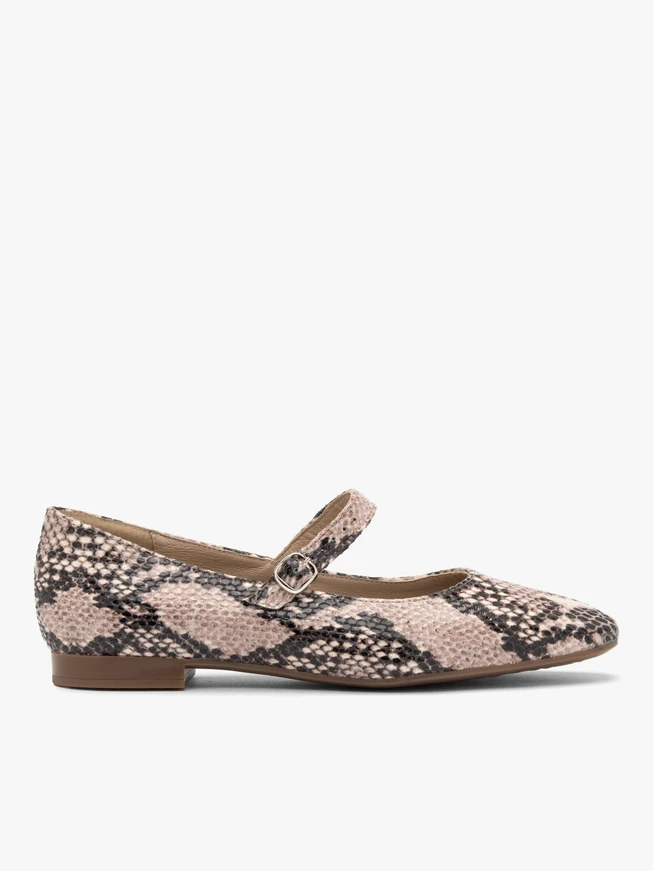 Animal-print ballerinas with strap