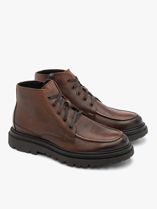Braune Vollnarbenlederstiefel